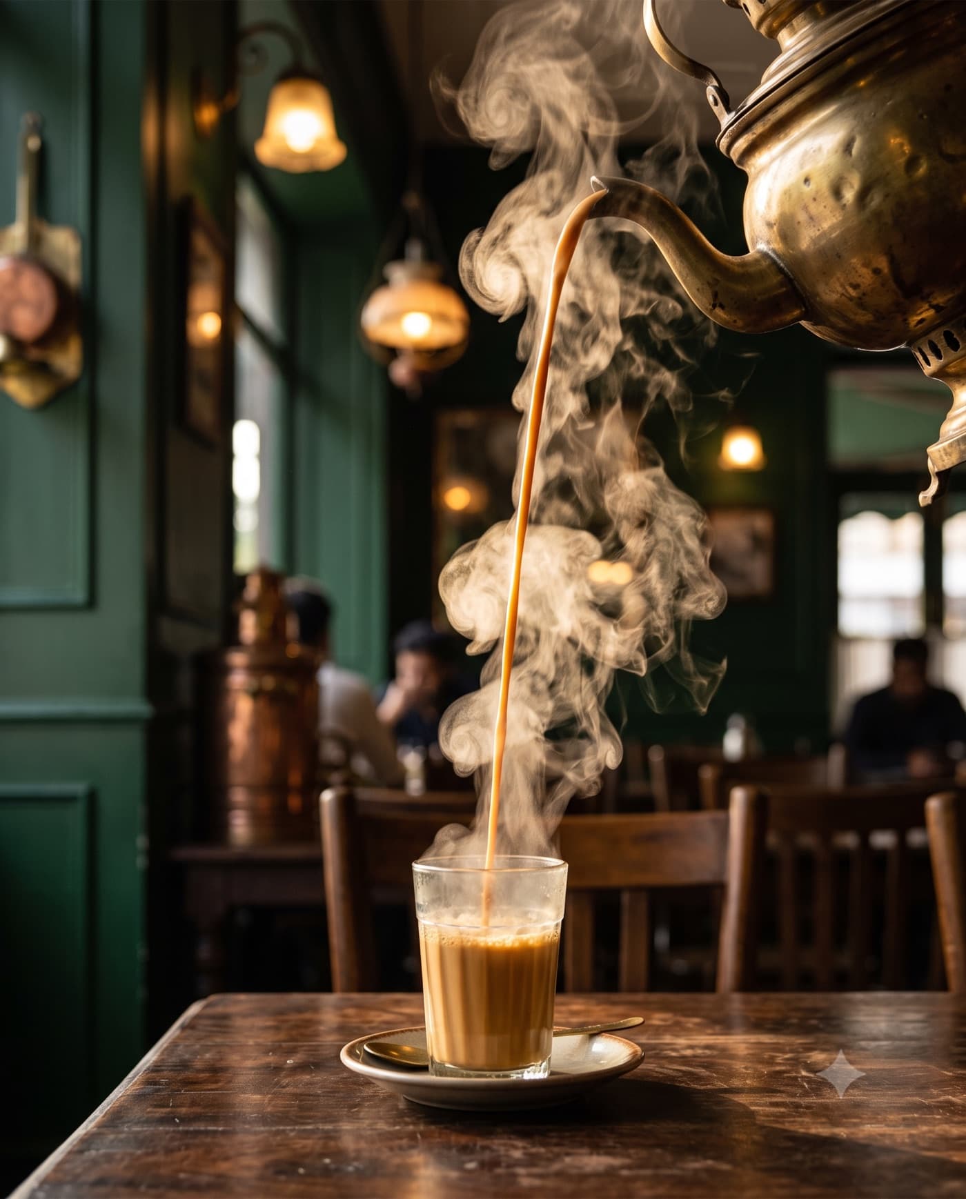 Irani chai, poured