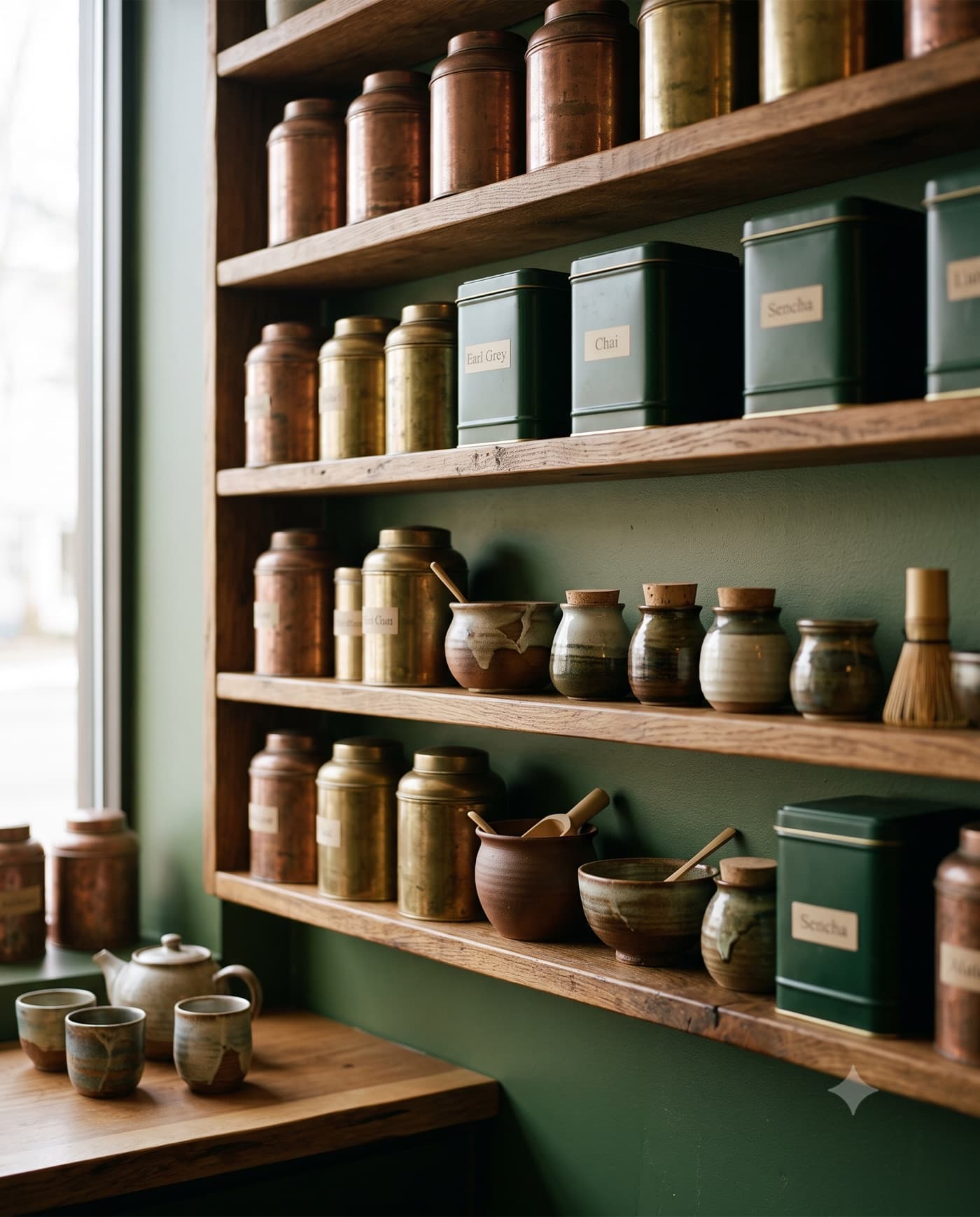 Our wall of tea