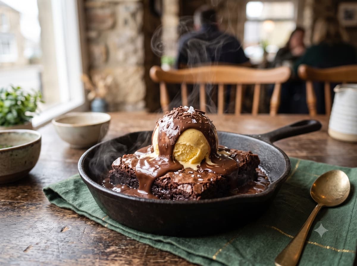 Sizzling Brownie with Golden Vanilla Ice Cream